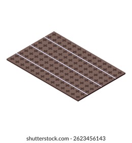 Isometric view of an underfloor heating system, featuring a distinct cross pattern, promising efficient warmth distribution for cozy interiors