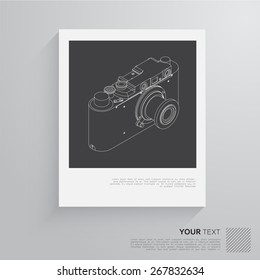 isometric vintage camera