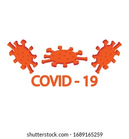 Isometric Virus icon isolated on white background. Corona virus 2019-nCoV. Bacteria and germs, cell cancer, microbe, fungi. Vector Illustration