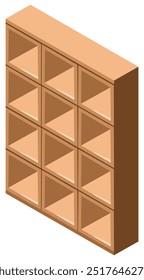 Isometric wardrobe. Perfect for interior mood boards and planning sketches. Vector.