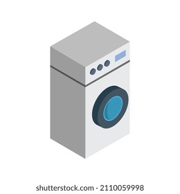 Lavadora isométrica en segundo plano