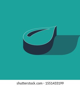 Isometric Water drop icon isolated on green background.  Vector Illustration