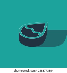 Isometric Water drop icon isolated on green background.  Vector Illustration