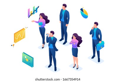 Isomtric Estamos buscando profesionales para nuestro equipo, concepto de reclutamiento. Concepto de diseño web.