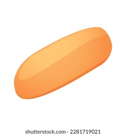 Isometric wheat loaf bread icon 3d vector illustration