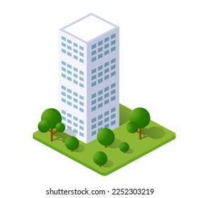 Isometric white city map navigations urban cartography business