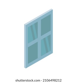 Isometric window on a background