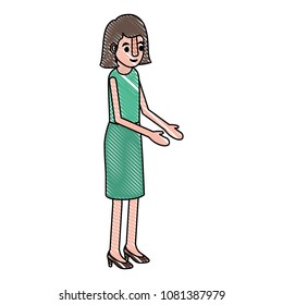 isometric woman avatar character