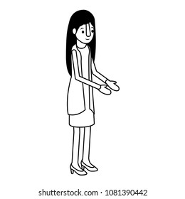 isometric woman avatar character