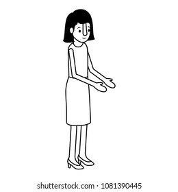 isometric woman avatar character