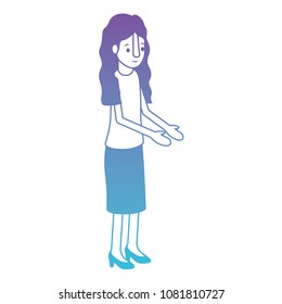 isometric woman avatar character