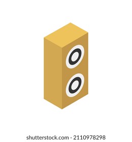 Isometric woofer on a background