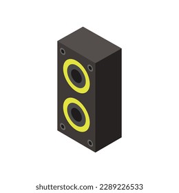 Isometric woofer on a white background