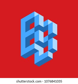 Isometric Word Logo