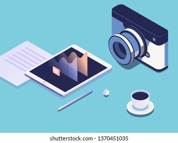 Isometric Workplace Illustration