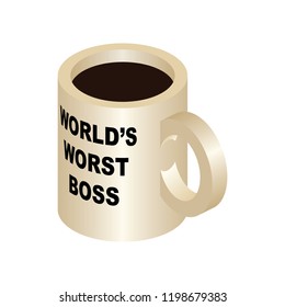 Isometric World's Worst Boss Mug