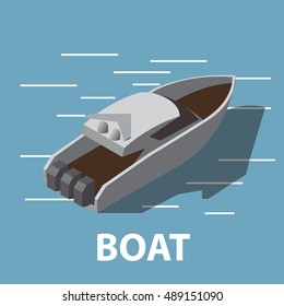  isometric yacht ,Boat