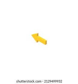 Isometric yellow arrow vector design 