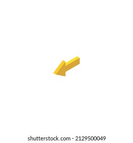Isometric yellow arrow vector design 