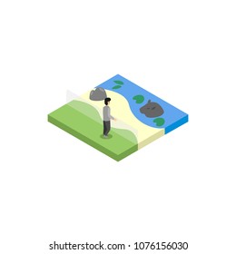 Isometric Zoo Illustration