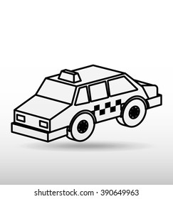 isometrics car icon design 
