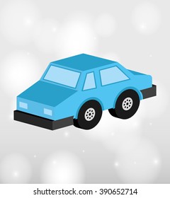 isometrics car icon design 