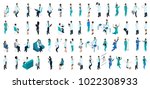 Isometrics a large set of characters, people in medical clothes, a doctor, a surgeon, a nurse, a medical assistant, patients, paramedic