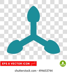 Isometry Arrows round icon. Vector EPS illustration style is flat iconic symbol, soft blue color, transparent background.