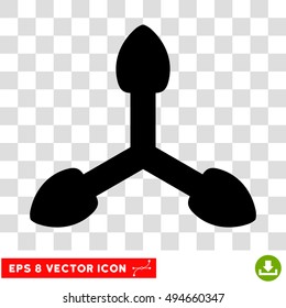 Isometry Arrows round icon. Vector EPS illustration style is flat iconic symbol, black color, transparent background.