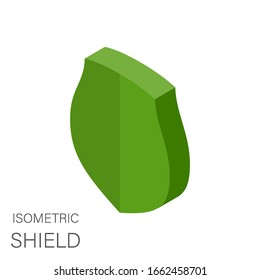 Isometry Protect guard shield concept. Flat isometric shield badge. Safety icon set. 3d Safeguard simple sign low poly flat shield pictogram