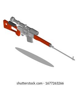 Irgendwelche. Das Modell des berühmten Dragunov SVD Scharfschützen . Der beliebteste Winkel.