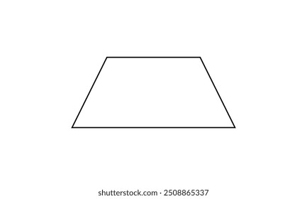 Forma isósceles trapezoide em geometria.