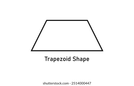 Forma isósceles trapezoide em geometria.