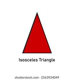 Isosceles Triangle on white background vector