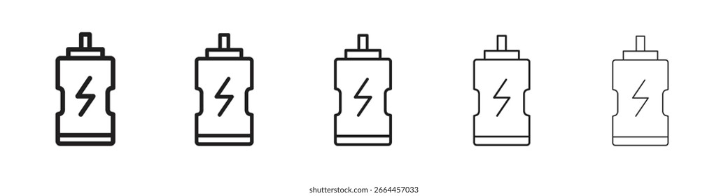 Isotonic icon line art vector collection on white background
