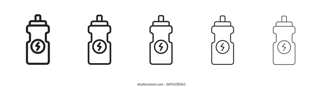 Ilustración vectorial de stock de concepto de conjunto de logotipo de icono isotónico.
