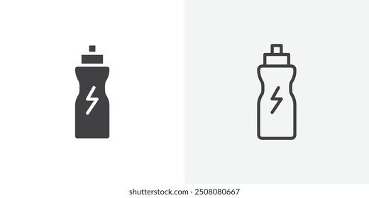 Isotonic icon in solid and outlined style