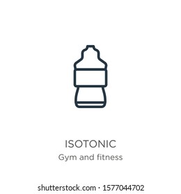Isotonic icon. Thin linear isotonic outline icon isolated on white background from gym and fitness collection. Line vector sign, symbol for web and mobile