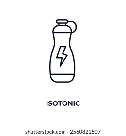 isotonic outline icon. Linear vector from gym concept. Thin line isotonic icon isolated on white background