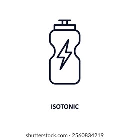 isotonic outline icon.  Thin line icon from gym and fitness collection. Editable vector isolated on white background