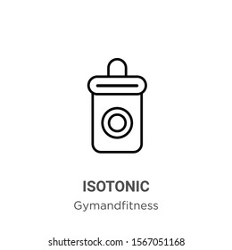 Isotonic outline vector icon. Thin line black isotonic icon, flat vector simple element illustration from editable gymandfitness concept isolated on white background