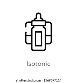 isotonic vector line icon. Simple element illustration. isotonic outline icon from gym and fitness concept. Can be used for web and mobile