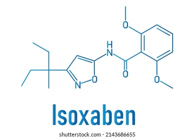 Isoxaben herbicide molecule. Skeletal formula.