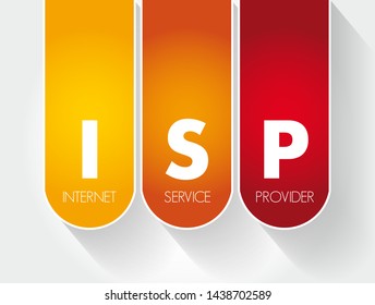 ISP - Internet Service Provider acronym, technology concept background