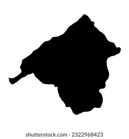 Isparta province map, administrative divisions of Turkey. Vector illustration.
