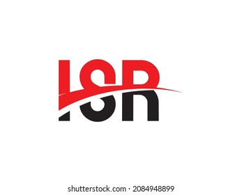 Ilustración del vector de diseño de logotipo inicial de la carta ISR