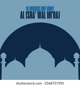 Isra' Mi' raj template design. Isra' Mi' raj are the two parts of a Night Journey that Muslims believe the Islamic prophet Muhammad took during a single night.