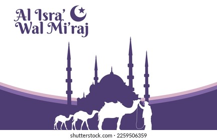 isra miraj banner, perfect for office, company, school, social media, advertising, printing and more