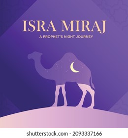 Isra Miraj Day Vector Illustration