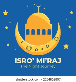 Isra Miraj Flat Style Vector